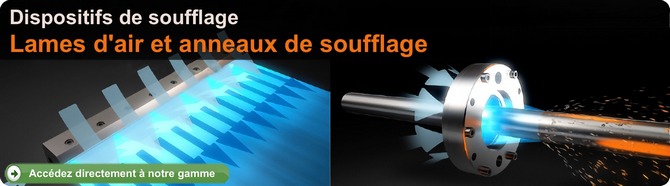 Lames d'air et anneaux de soufflage